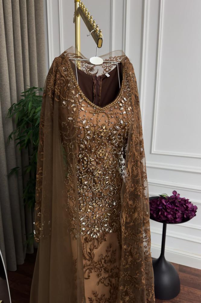 جلابيه سهره دانتيل المزينه بالتطريز اليدوي