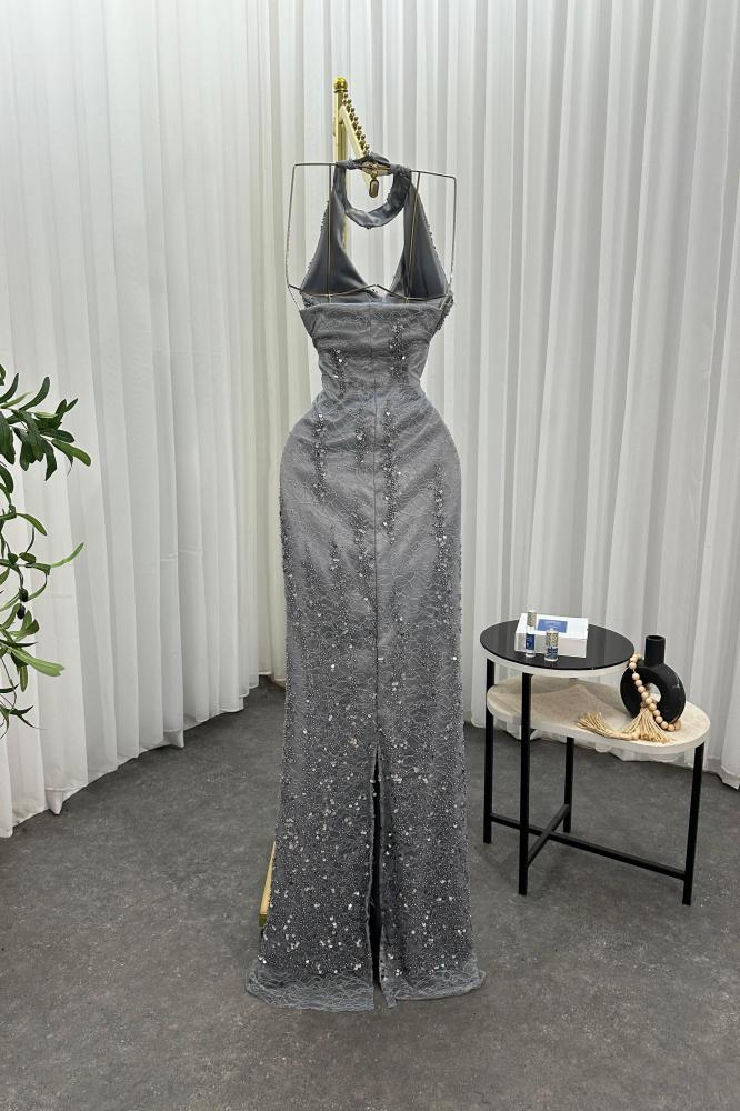 فستان سهره دانتيل المزين بالتطريز