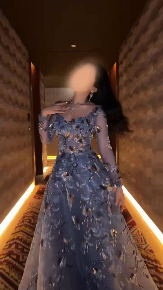 فستان سهره شك كامل تطريز راقي
