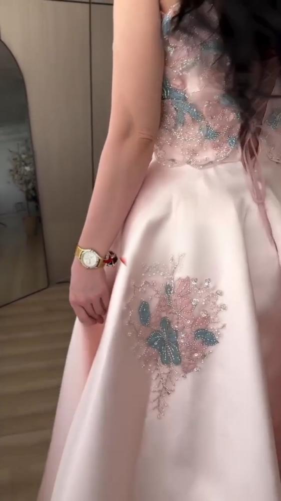 فستان سهره ميكادو المزين بتطريز كمبيوتر