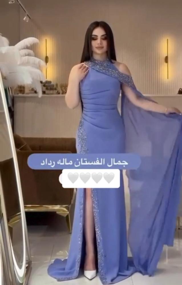 فستان باربي وشيفون حورجيت المزين بالتطريز اليدوي بشكل انيق