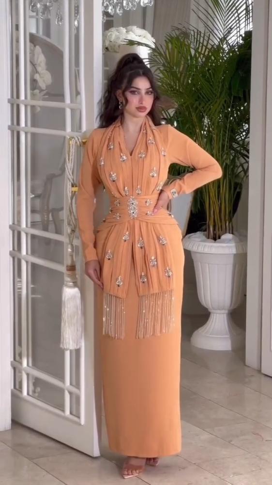 Barbie dress decorated with elegant hand embroidery