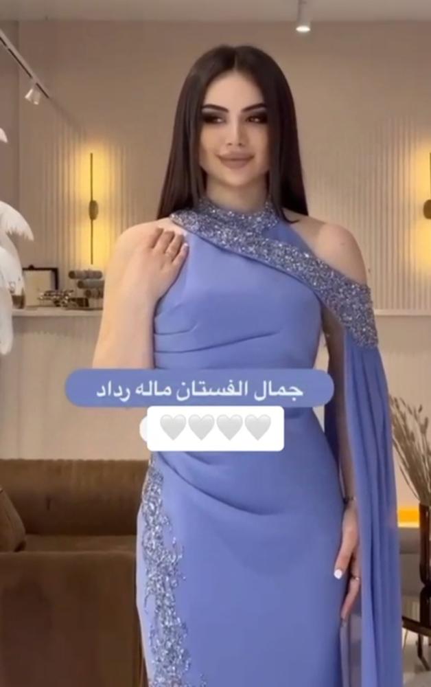 فستان باربي وشيفون حورجيت المزين بالتطريز اليدوي بشكل انيق