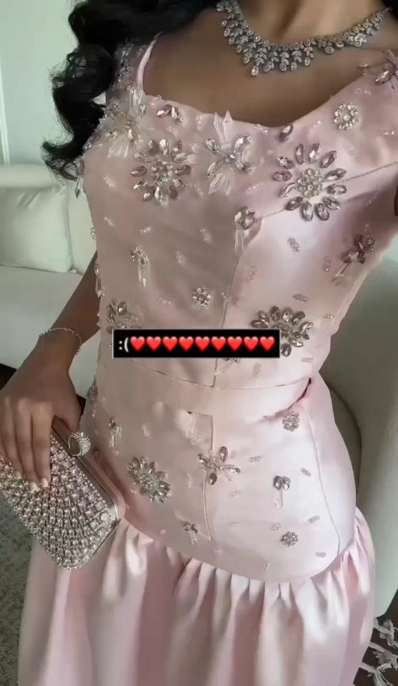 فستان سهره ميكادو المزين بالتطريز اليدوي الأنيق