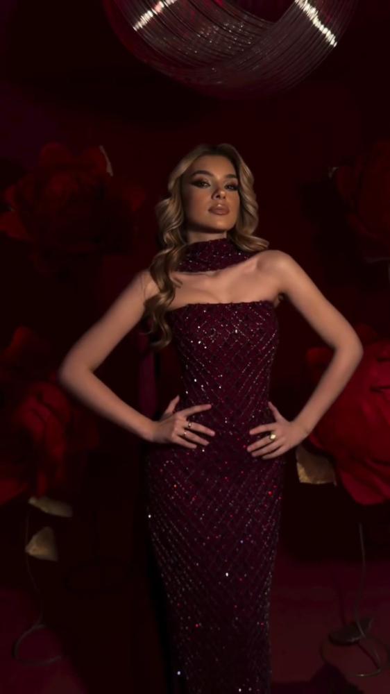 فستان سهره كلفه خرز