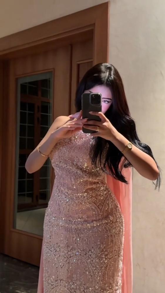 فستان سهره كلفه خرز بطانه باربي