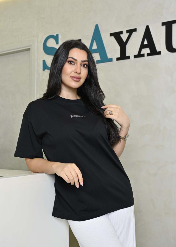تيشيرت stayaura معدني