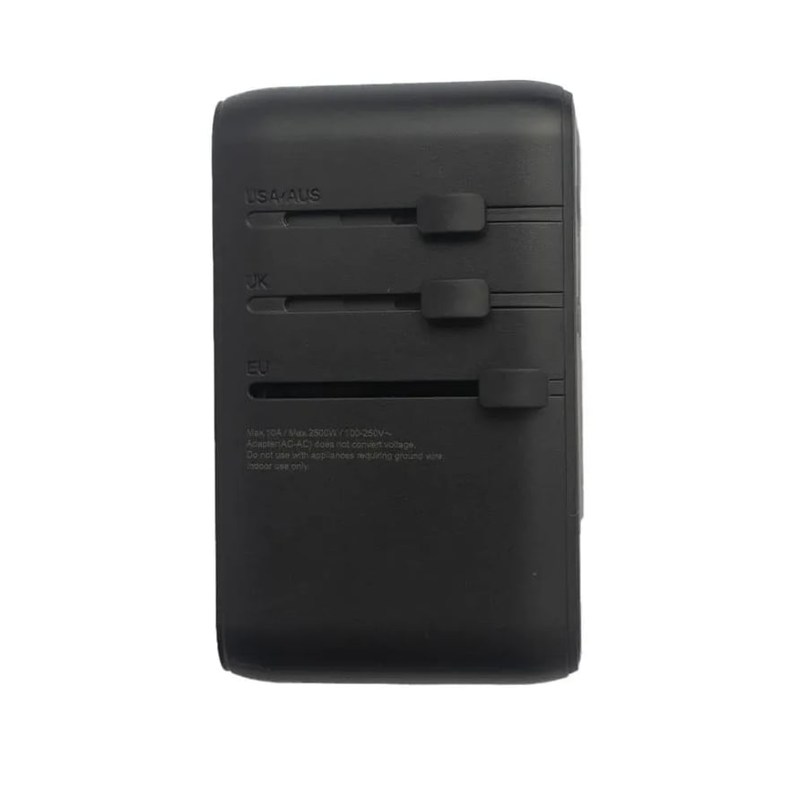 جيبيل محول السفر العالمي 65W متعدد المنافذ –يحتوي على كيبل USB-C مدمج و 2 مخرج USB-C + 2 مخرج USB-A لشحن الكل في واحد