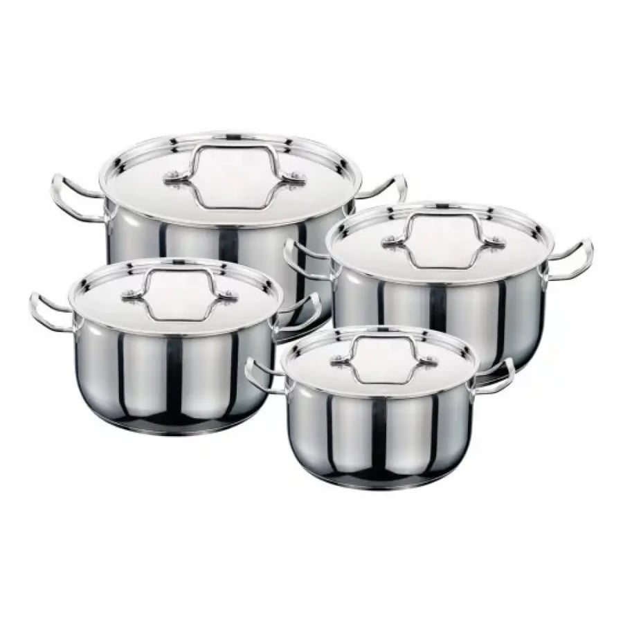 Indian Cookware Stainless Steel Cookware Set, 8 Pieces