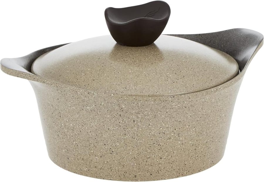 Korean granite cookware set, 14 pieces, beige