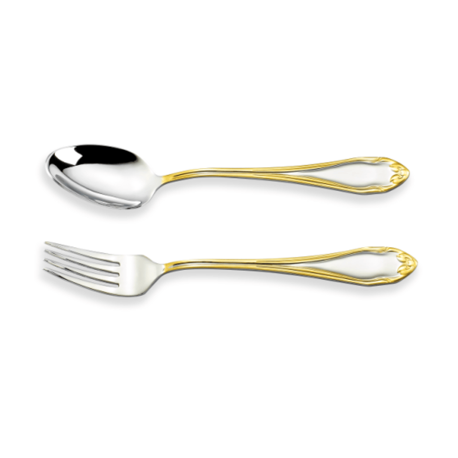 12-piece stainless steel spoon and fork set
