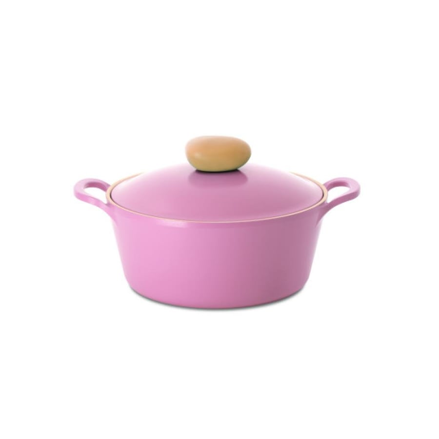 Korean retro pot, 22 cm capacity, pink
