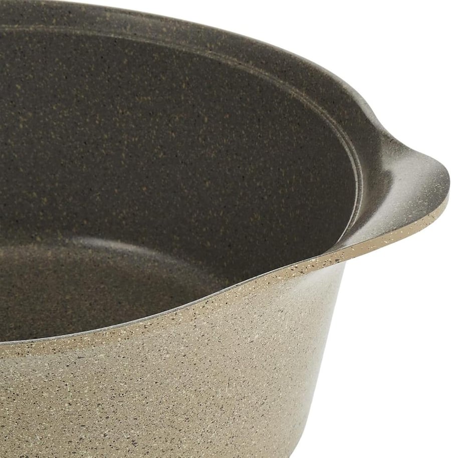 Korean granite cookware set, 14 pieces, beige