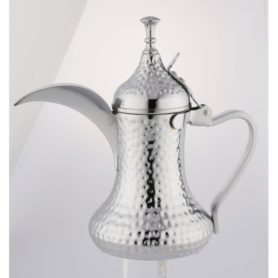 Silver embossed steel Dallah 48 oz