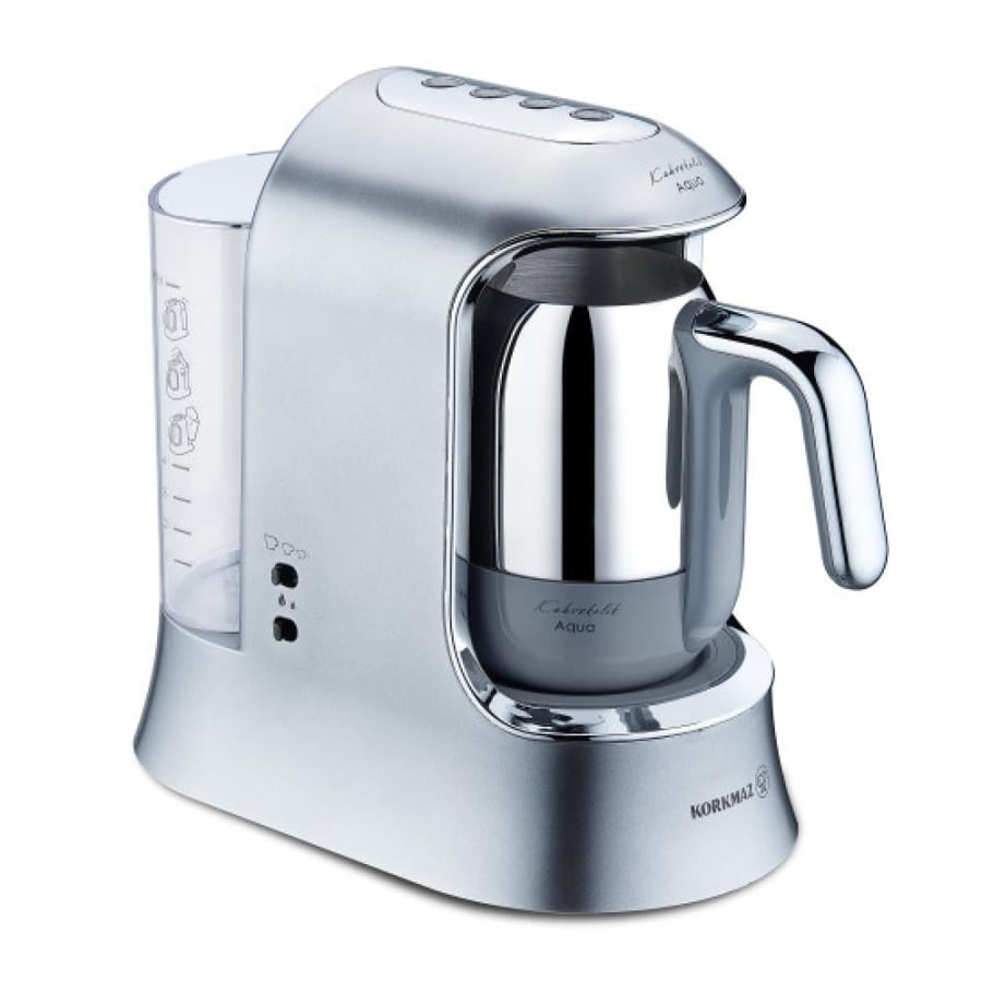 Turkish coffee maker, 2 cups, silver color