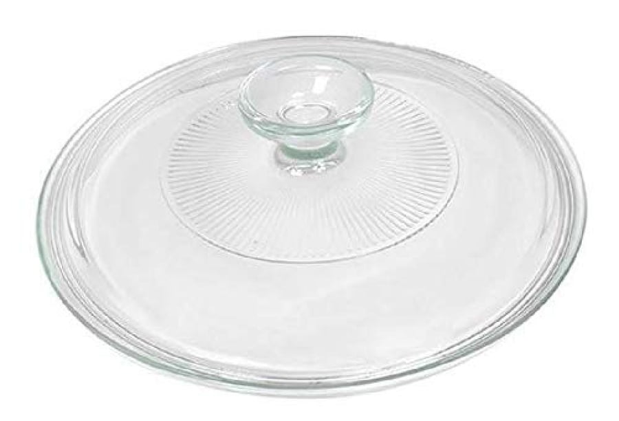 Corning Ware white ceramic saucepan with a round glass lid, 3.25 liter capacity