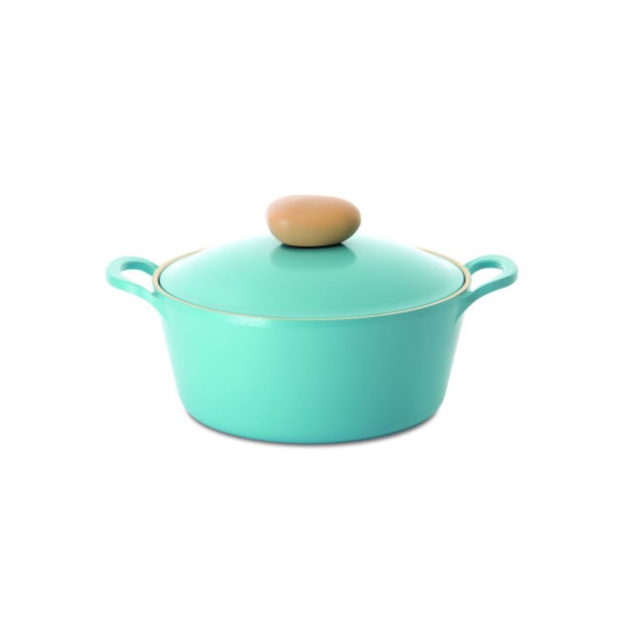 Korean retro deep pot 18cm green