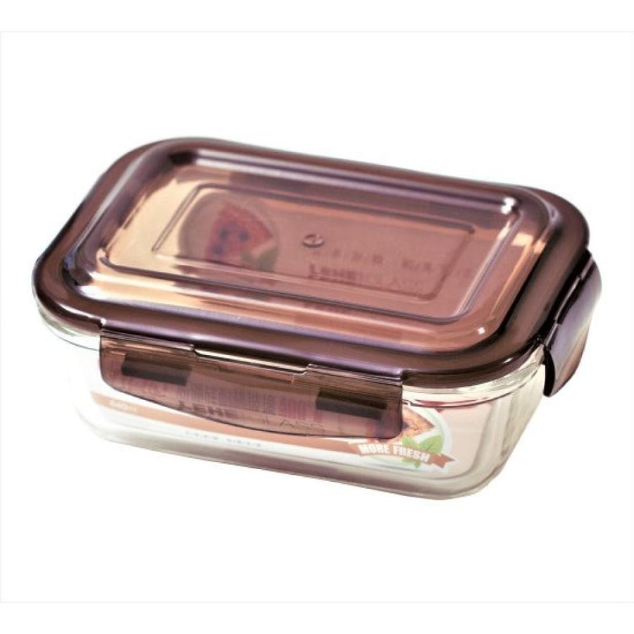 Rectangular glass storage jars 1040ml