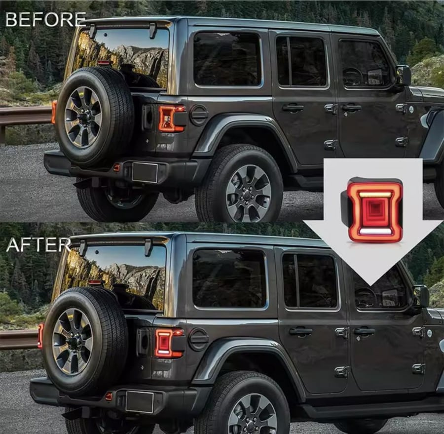 طقم سطبات LED رانجلر JK سموك