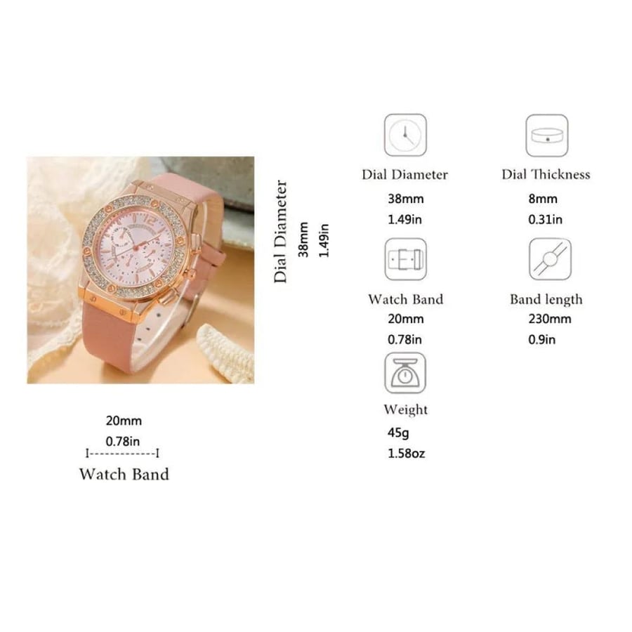 Women's watch from rhinestone