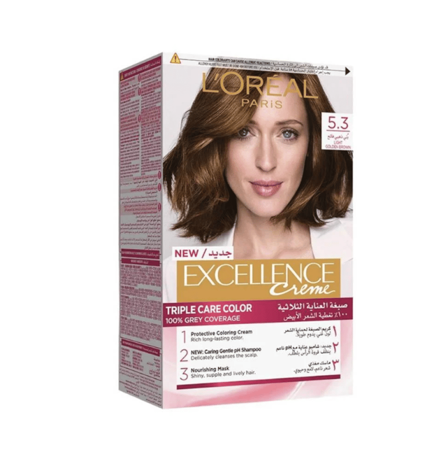 L'Oréal Paris Excellence Hair Dye Care Triple - Light Golden Brown 5.3