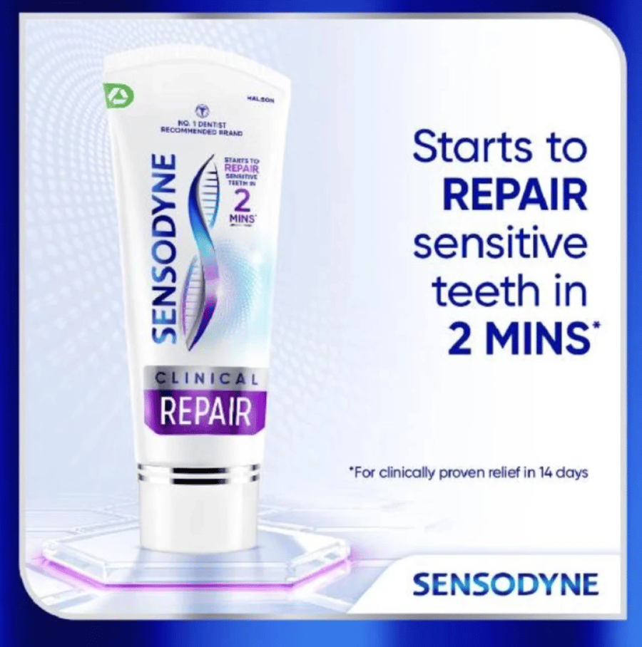 Sensodyne Clinical toothpaste for effective restoration and whitening - 75 ml