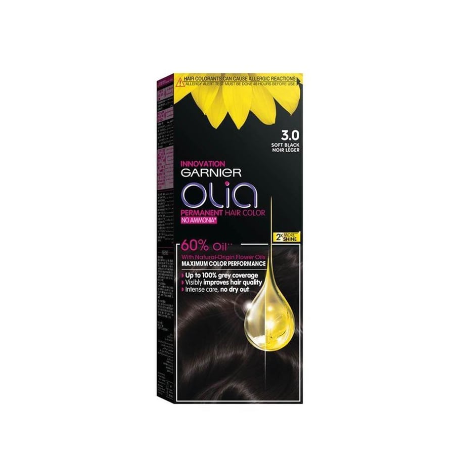 Garnier Olia ammonia-free hair dye - soft black 3.0