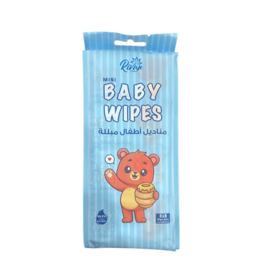 Revan baby wipes mini size 8 wipes × 10 packs