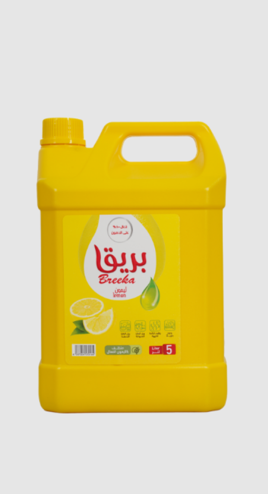 Luminous dishwashing liquid with lemon scent, 5 liters