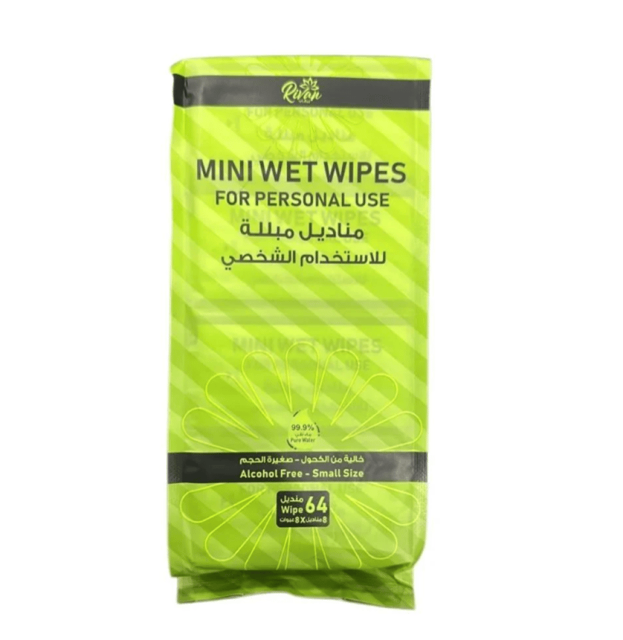 Revan moist tissues for personal use small size 64 tissues (8 tissues × 8 boxes)