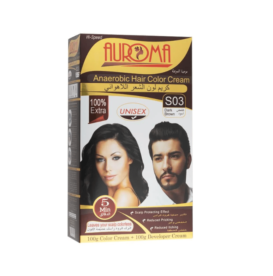 Oroma hair coloring cream anaerobic free of ammonia - S03 dark brown 100 + 100 ml