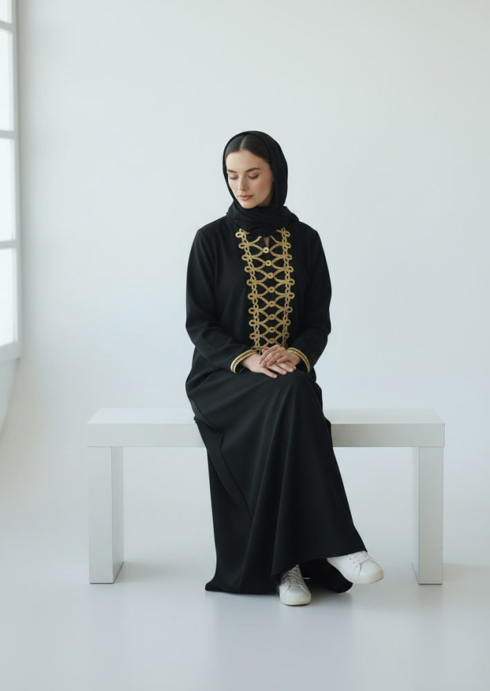 عباية كريب سودا