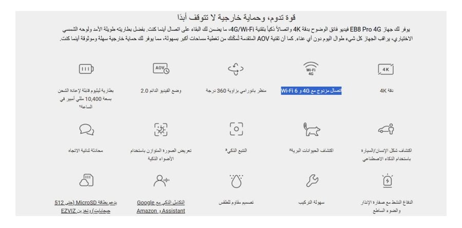 كاميرا مراقبة خارجية 360 درجة بالطاقة الشمسية