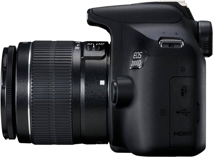 Canon EOS 2000D DSLR Camera with EF-S 18-55mm DC III Lens – 24.1MP, Full HD Video, Built-in Wi-Fi & NFC, 9-Point AF & Creative Filters Bundle