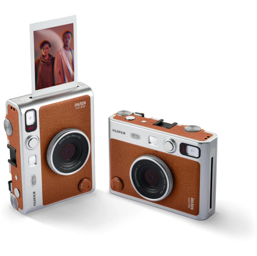 Fuji Instax mini Evo Instant Film Camera Brown