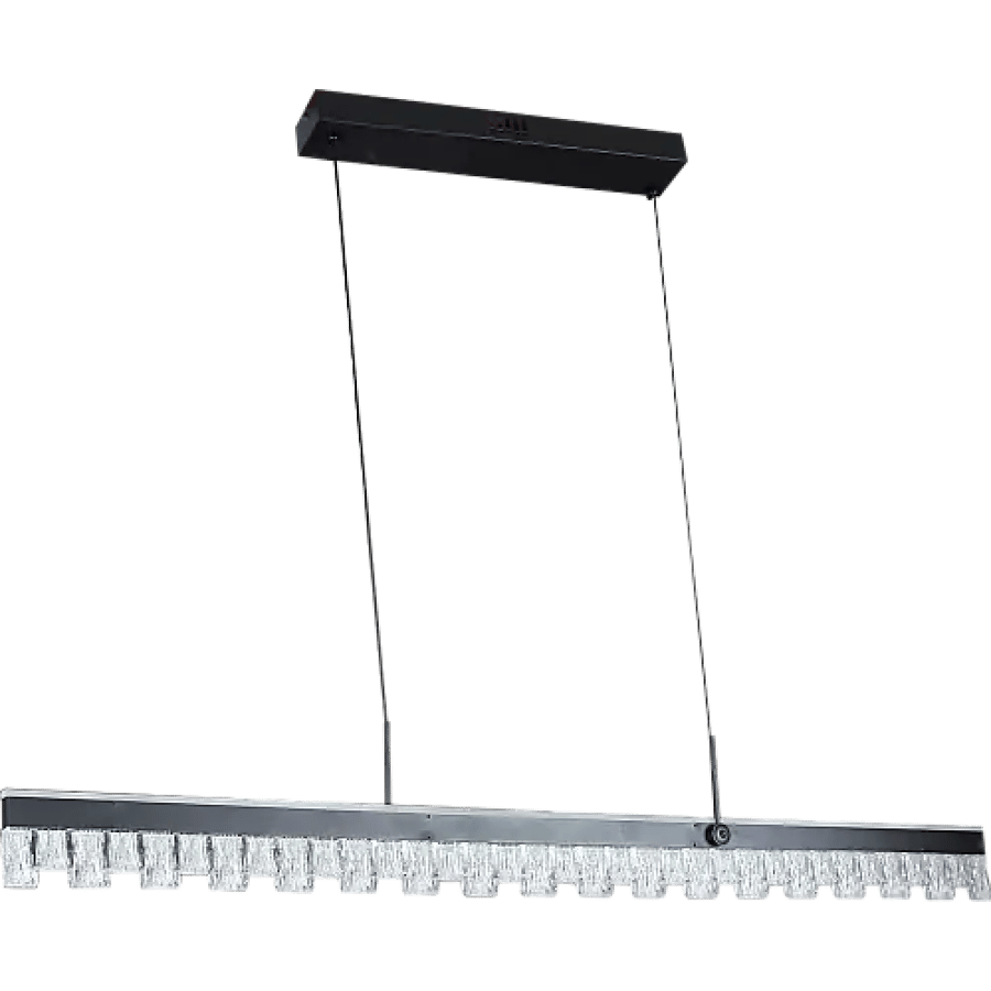 علاقي أسود خطي LED 55 واط بطول 120 سم وإضاءة ثلاثية للسقف