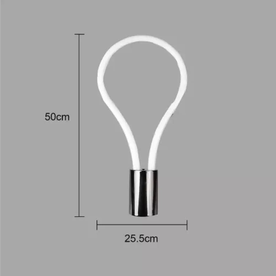 إضاءة جدارية سوداء لامعة LED 12 واط | 3 ألوان متغيرة | مقاس 50 سم