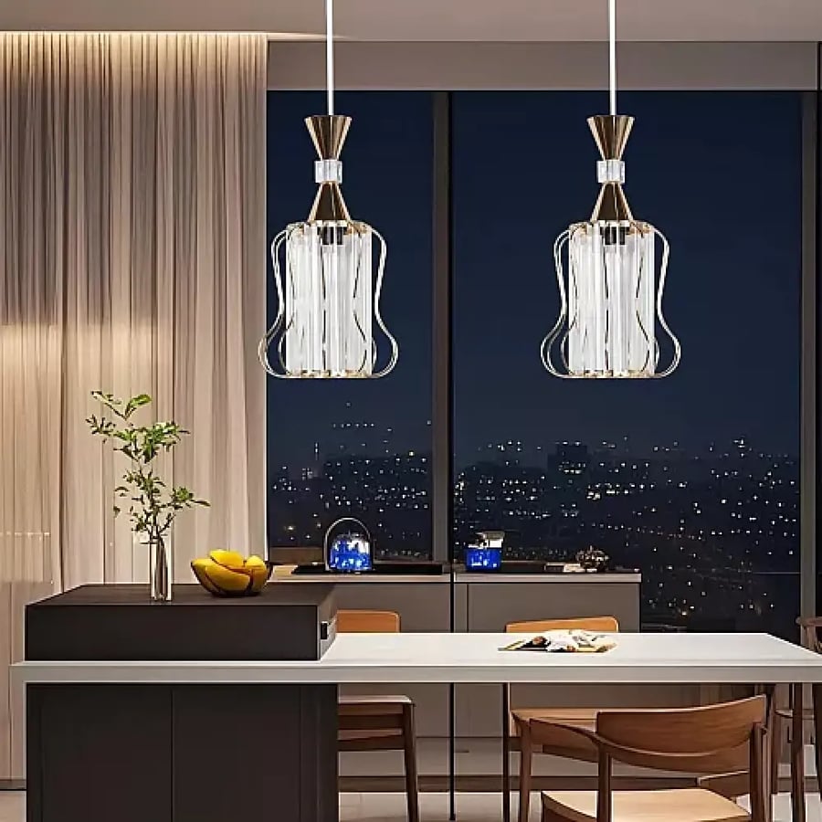علاقي ذهبي مودرن E27 مفرد | تصميم سقفي بسيط