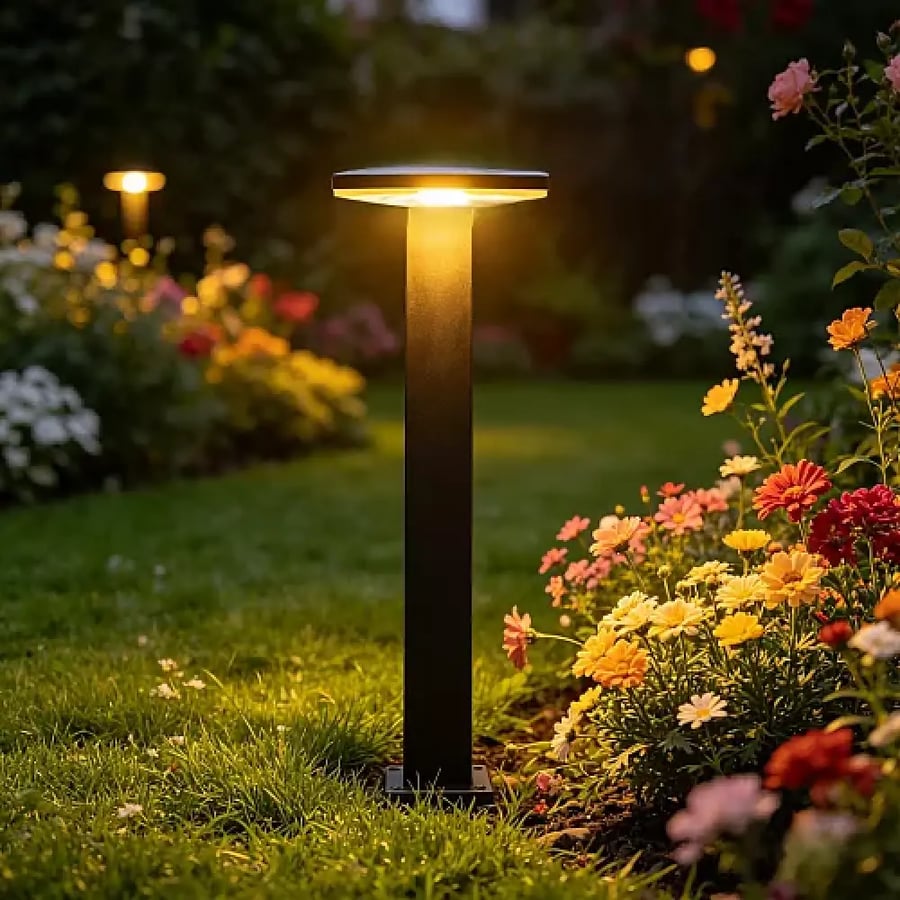 فانوس حديقة أسود LED 5 واط | إضاءة صفراء دافئة للتركيب الحائطي