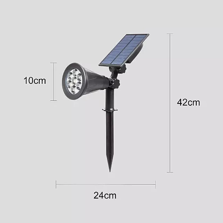 كشاف حديقة غرس شمسي LED RGB 2 واط | 7 عدسات وحساس ضوء متحرك