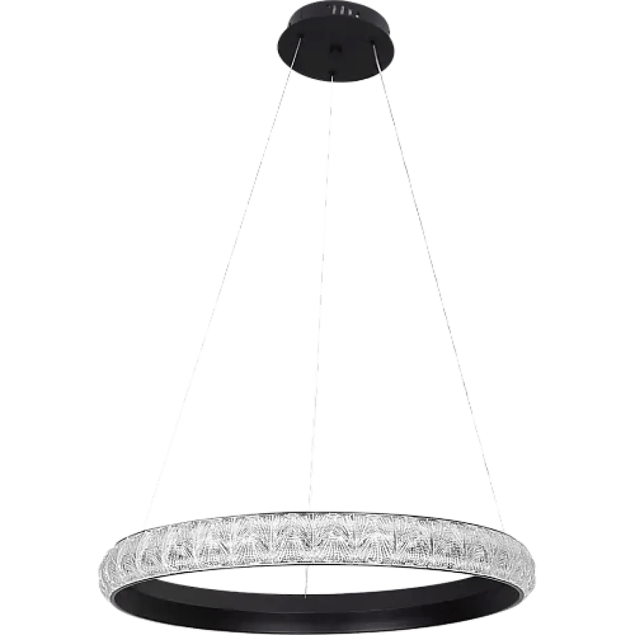 علاقي أسود LED 65 واط بمقاس 60 سم وثلاث درجات إضاءة للسقف