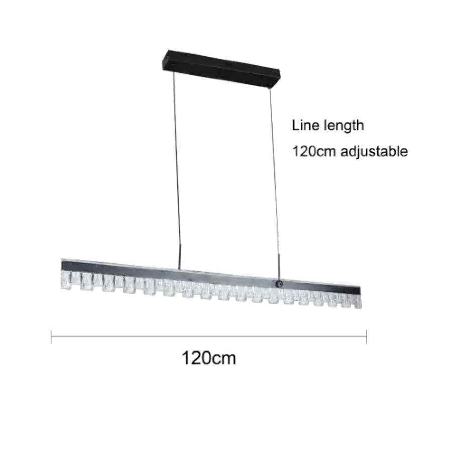 علاقي أسود خطي LED 55 واط بطول 120 سم وإضاءة ثلاثية للسقف
