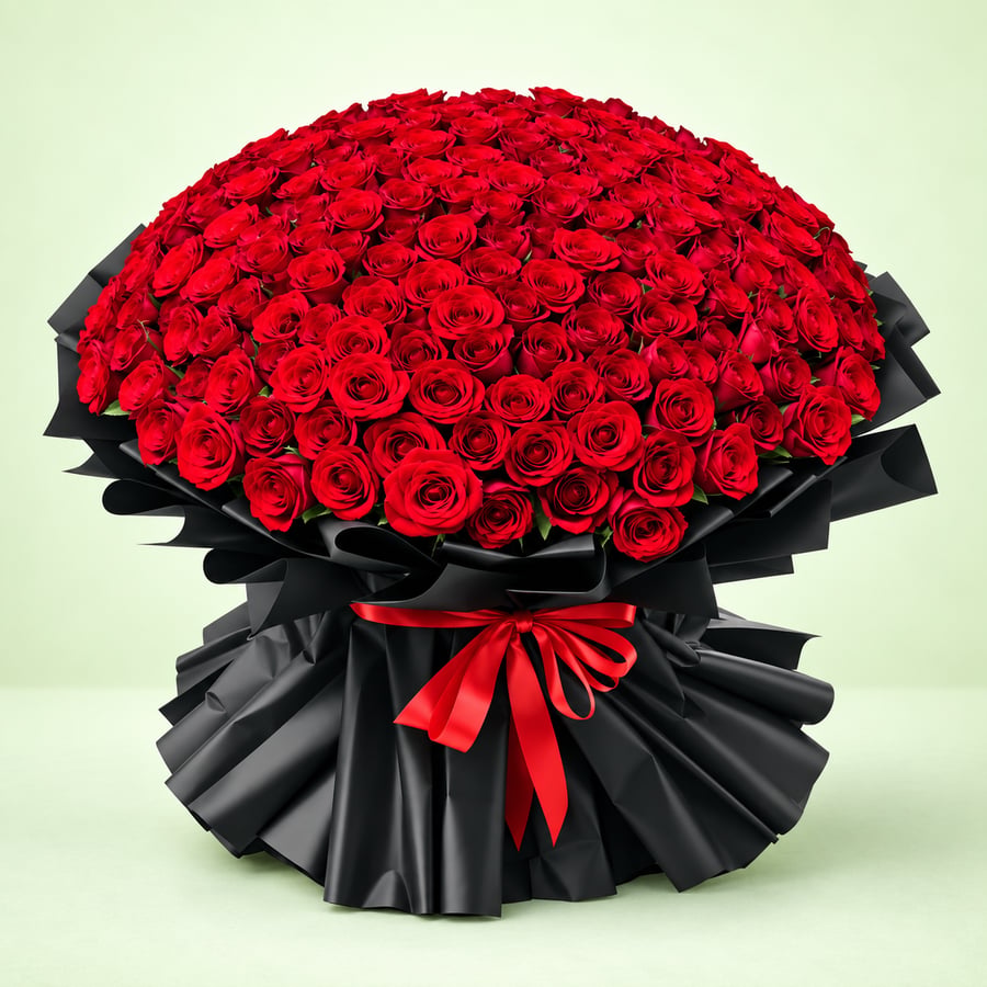 باقة روز ديور 150 غصن