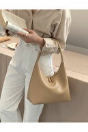 HONEY BAG حقيبة يد وحقيبة كتف من MUN بتصميم كلاسيكي بسحاب مزدوج باللون البني