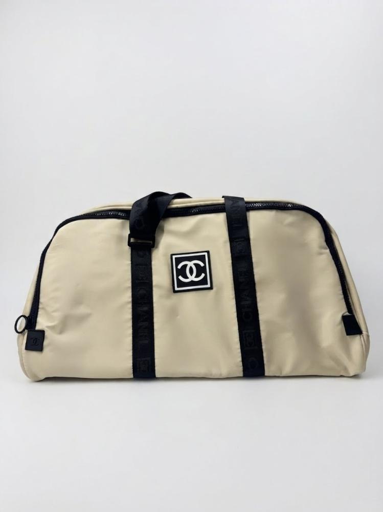 vintage Chanel Sport Line Boston bag in beige nylon
