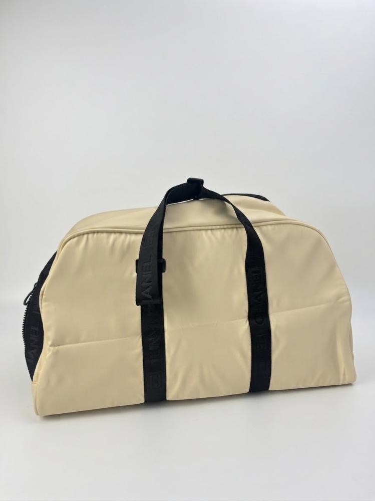 vintage Chanel Sport Line Boston bag in beige nylon