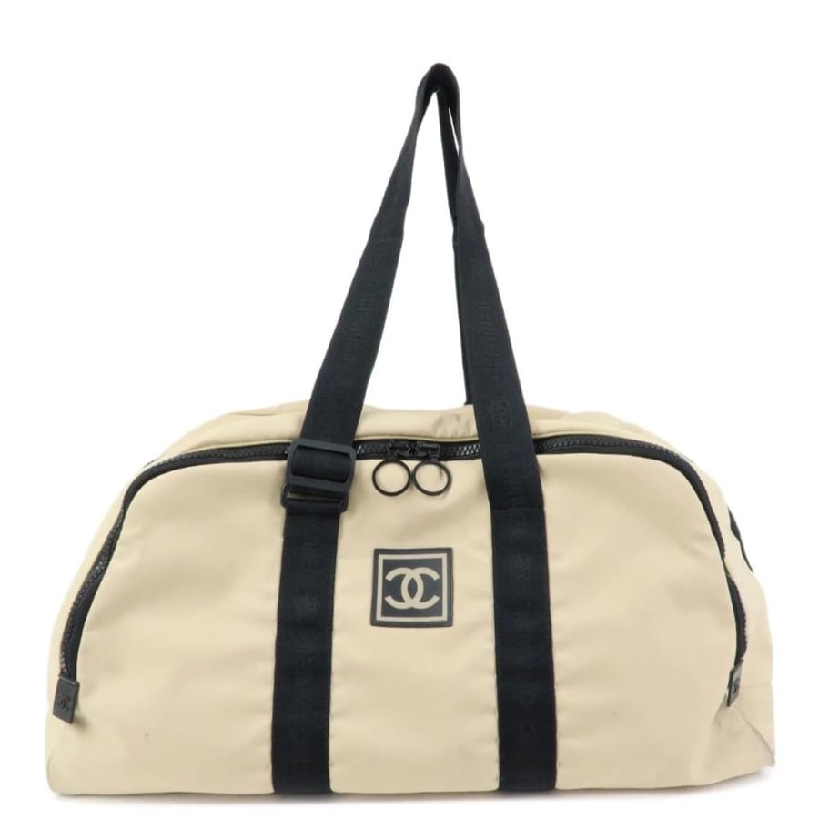 vintage Chanel Sport Line Boston bag in beige nylon