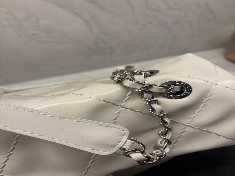 chanel vintage expandable Ligne flap shoulder bag 35*23cm