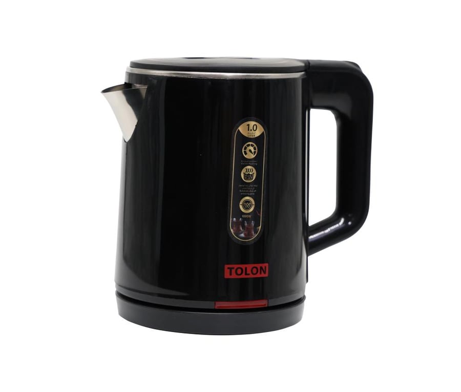 غلاية ماء كهربائية لون اسود TOLON 1000W 1.0L