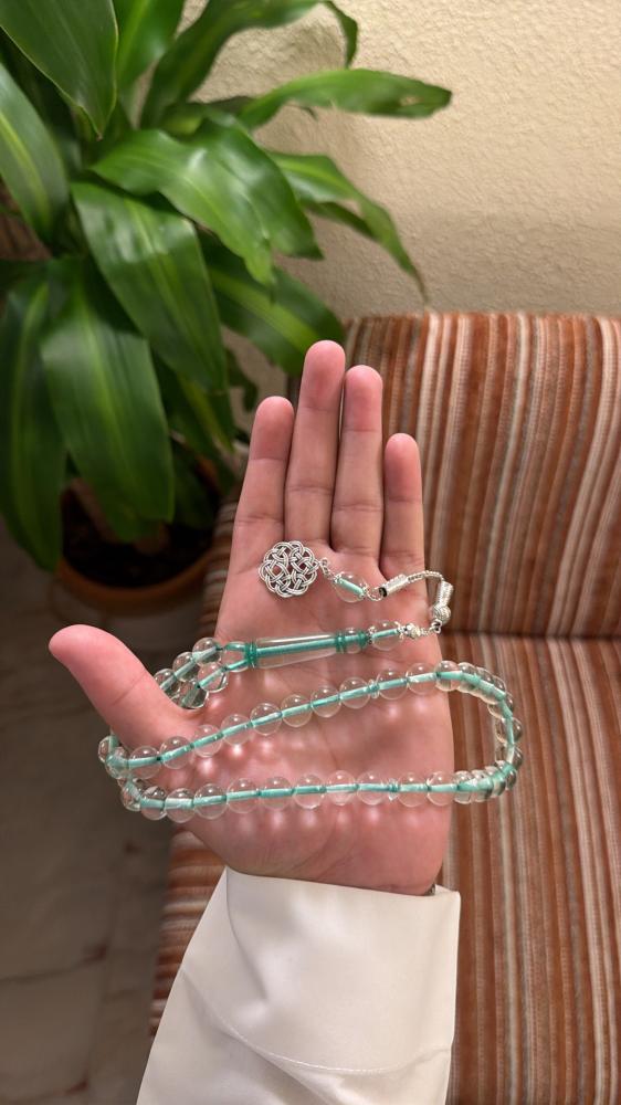 بكلايت شفافة خيط أخضر